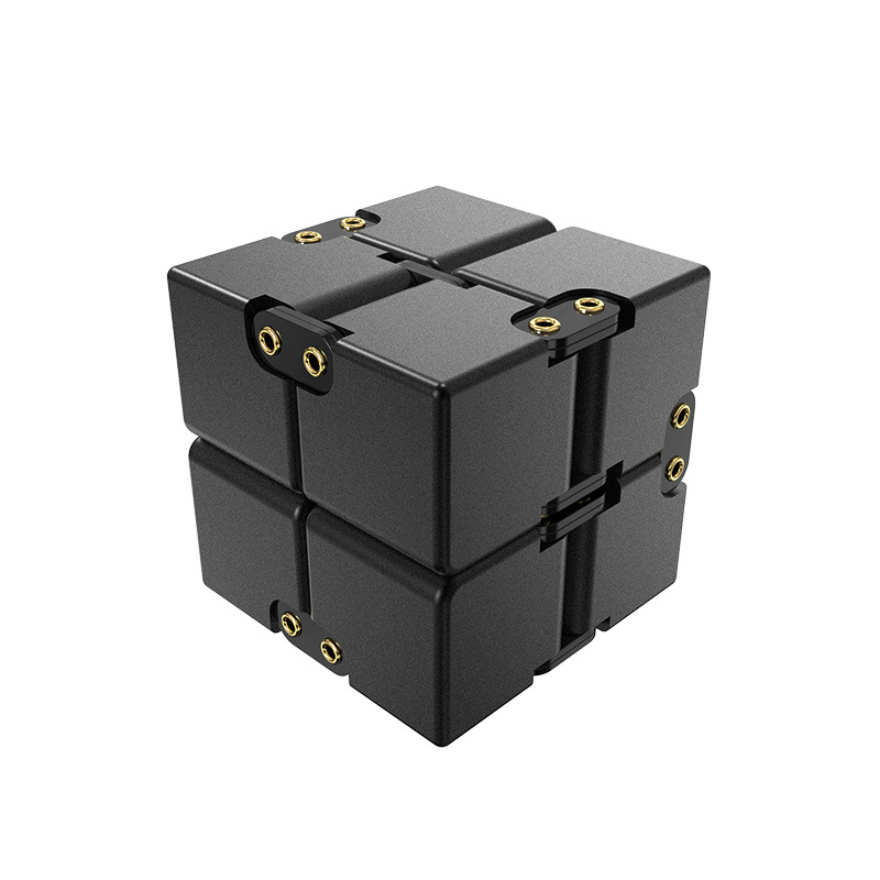 Picture of Cross-border Aluminum Alloy Infinite Rubik's Cube Decompression Artifact Fingertip Gyro Toy Shake Decompression Flip Pocket Square