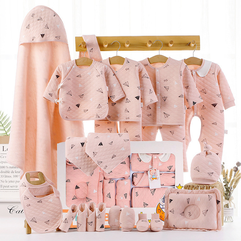 Picture of Baby airplane cartoon clothing gift box birth baby supplies collection gift box suit full set baby clothing gift box