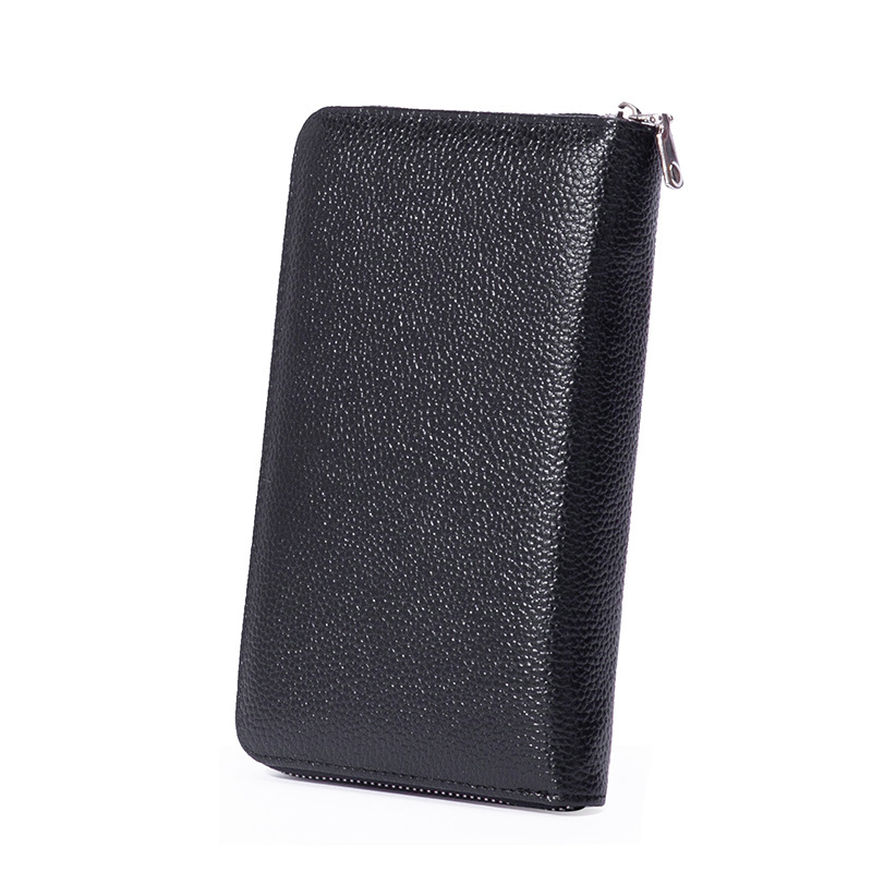 Picture of Wallet leather new RFID litchi pattern long Passbook bag multi-functional ID bag large capacity clutch
