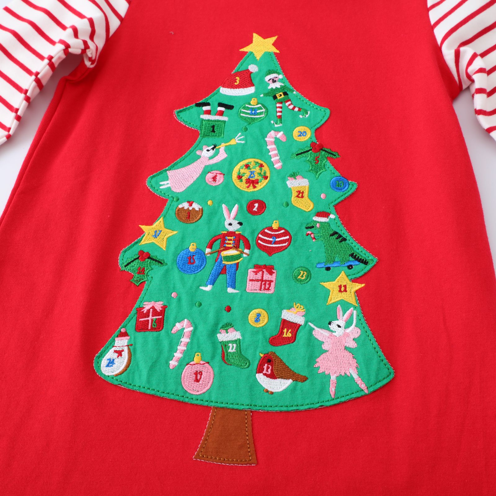 Picture of European and American Girls Long-Sleeved Christmas Dress Sequined Embroidered Princess Dress with Drawings and Samples Processing and Customization