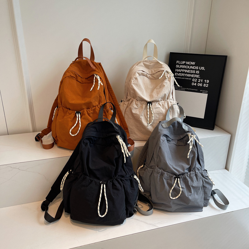 Picture of Lightweight Backpack Women's 2024 New Casual All-match Nylon Travel Backpack Student School Bag Large Capacity