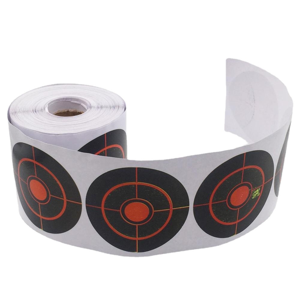 Picture of [250 sheets/roll 7.5*7.5cm] 3 inch training target paper fluorescent adhesive shooting gun target paper splash