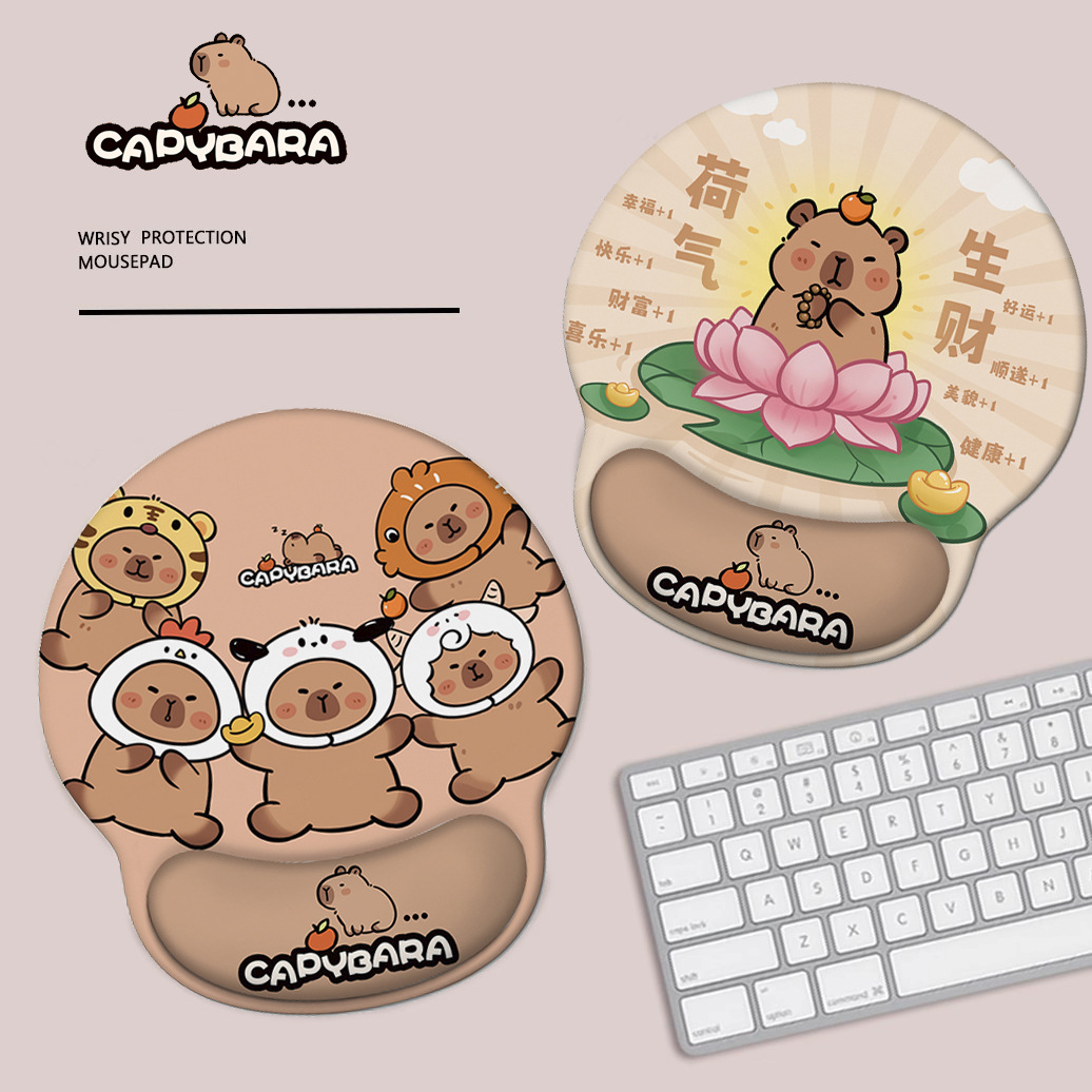 Picture of Creative Cartoon Wrist Mouse Pad Non-Slip Hand Rest Student Office Learning Wrist Pad Gaming Keyboard Mouse Pad