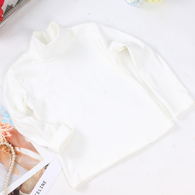 Picture of Autumn and Winter New Style German Velvet Kidsren's Half Turtleneck Bottoming Shirt Pure Color Boys and Girls Baby Thermal Intimates Dropshipping