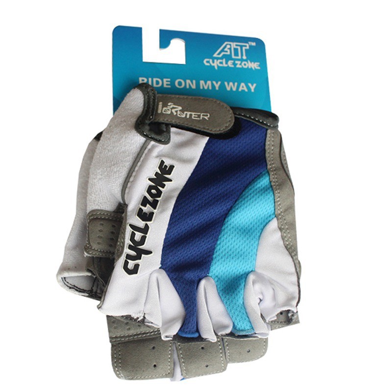 Picture of Outdoor Half-finger Riding Gloves Riding Supplies One-word Rice Half-finger Riding Gloves Mountain Bike Supplies