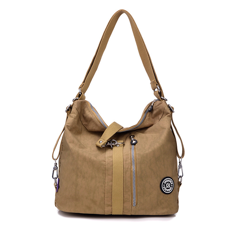 Picture of Fashionable large capacity multi-functional backpack women's casual nylon bag simple travel shoulder handbag