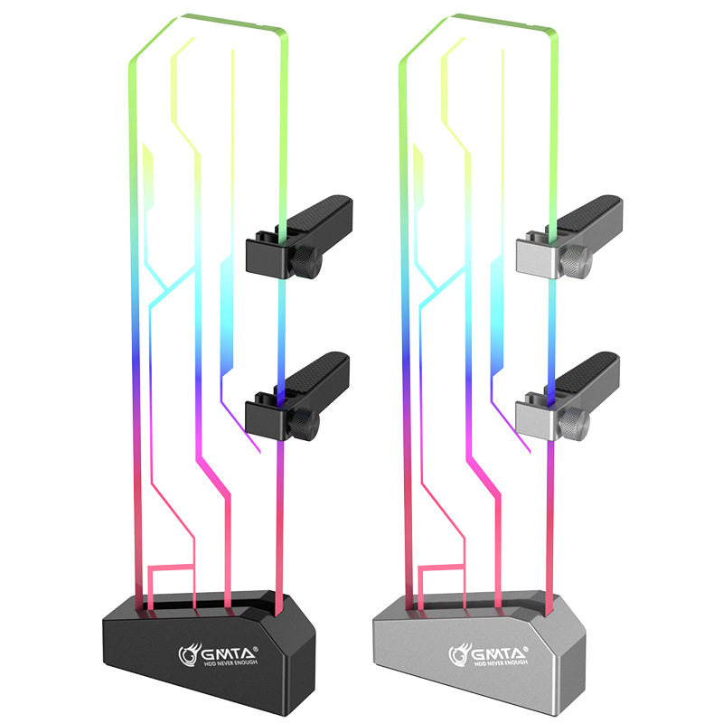 Picture of GMTA Tempered Glass Vertical Graphics Card Bracket 5V Shengguang Synchronous ARGB Jack Magic Graphics Card Bracket