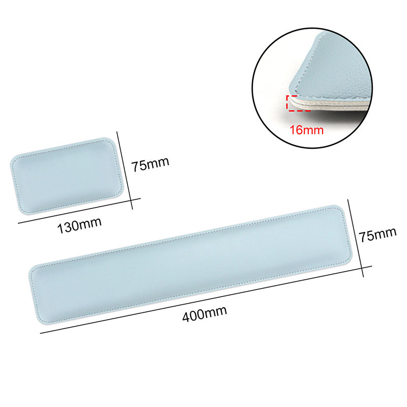 Picture of Leather Office Edge-Locking Keyboard Hand Rest Anti-Slip Mat