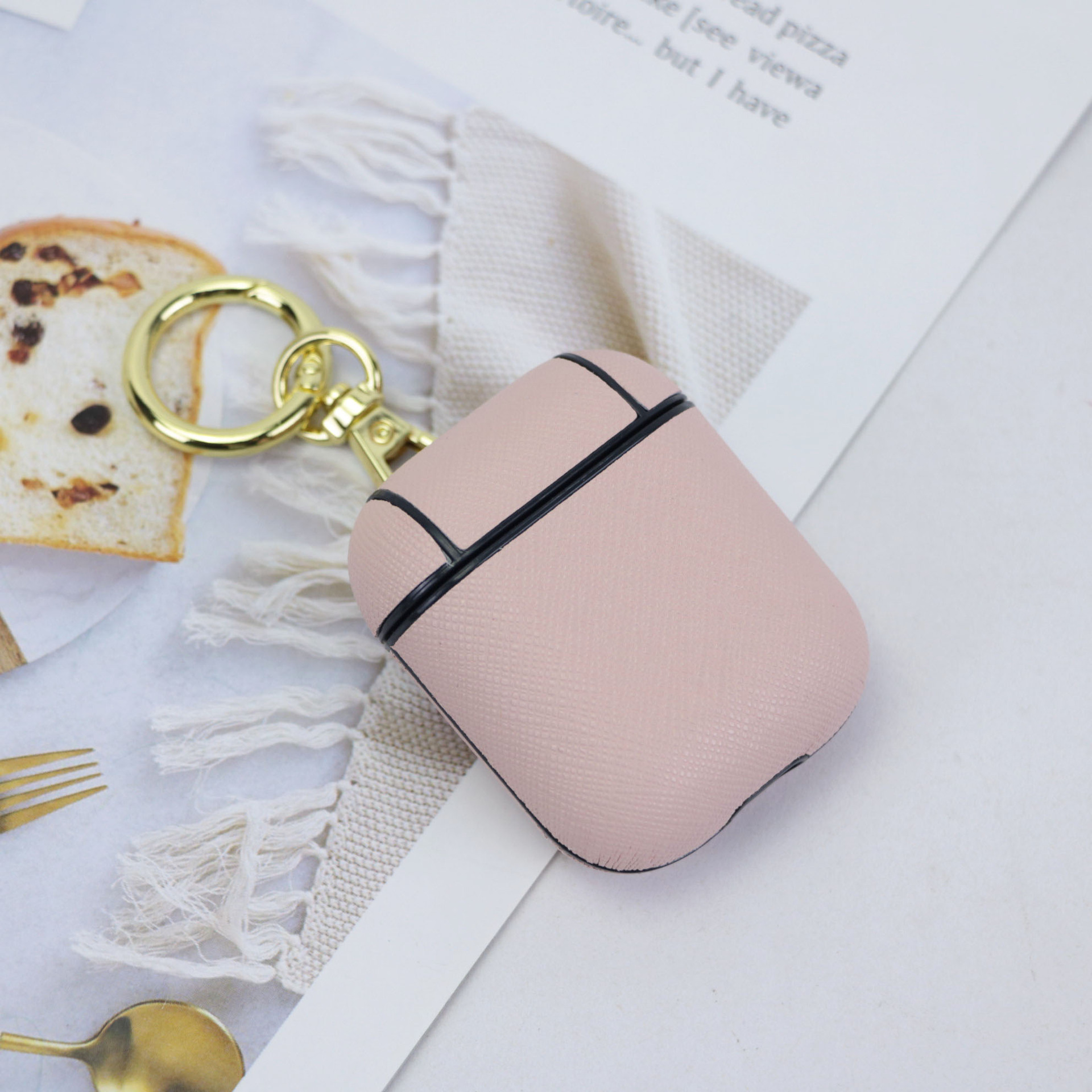 Picture of Leather Airpods 1/2/3 Pro Wireless Bluetooth Earphone Case Anti-drop Keychain Portable Hot Selling