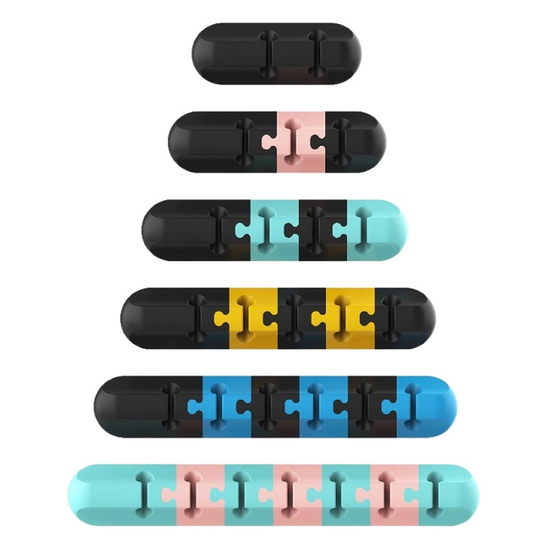 Simple data cable fixing organizer car desktop organizer mouse clip silicone cable