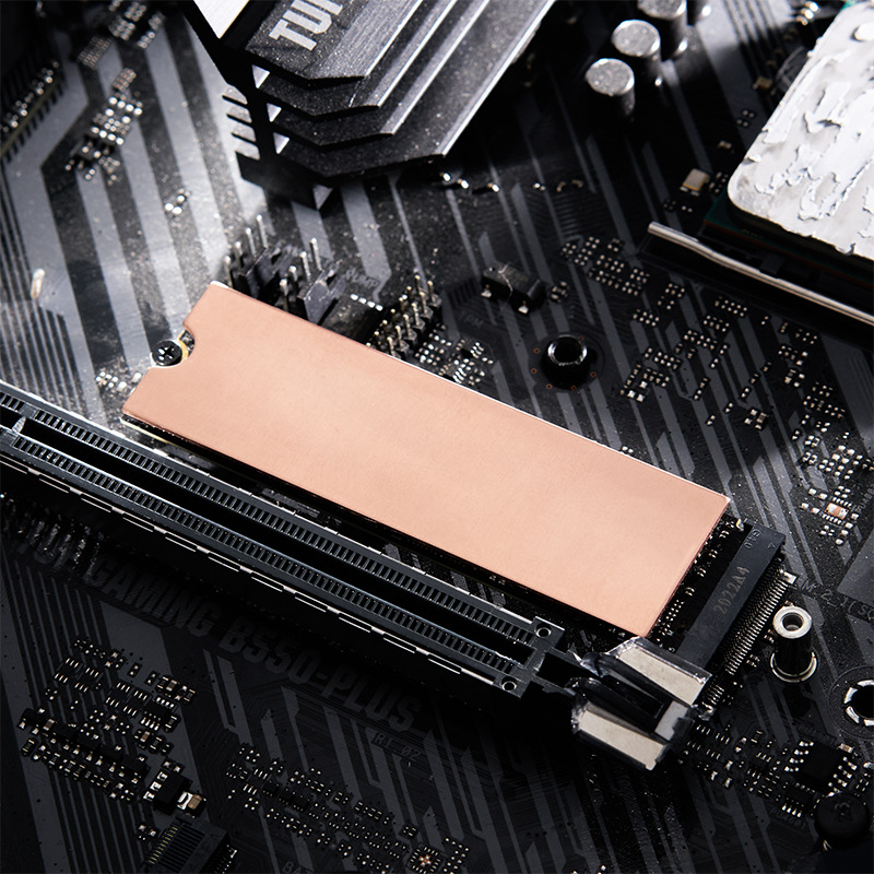 Picture of Matte copper M2 copper solid state heat sink M.2 hard disk radiator vest ssd notebook NVMe thermal conduction sheet ultra-thin