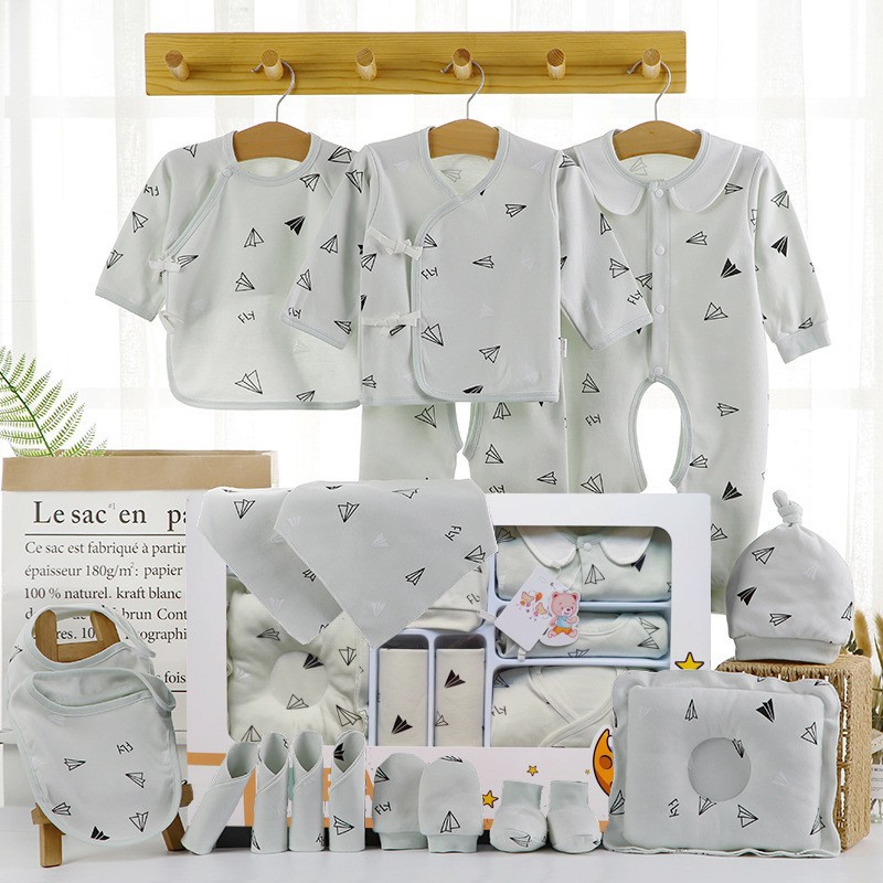 Picture of Baby airplane cartoon clothing gift box birth baby supplies collection gift box suit full set baby clothing gift box