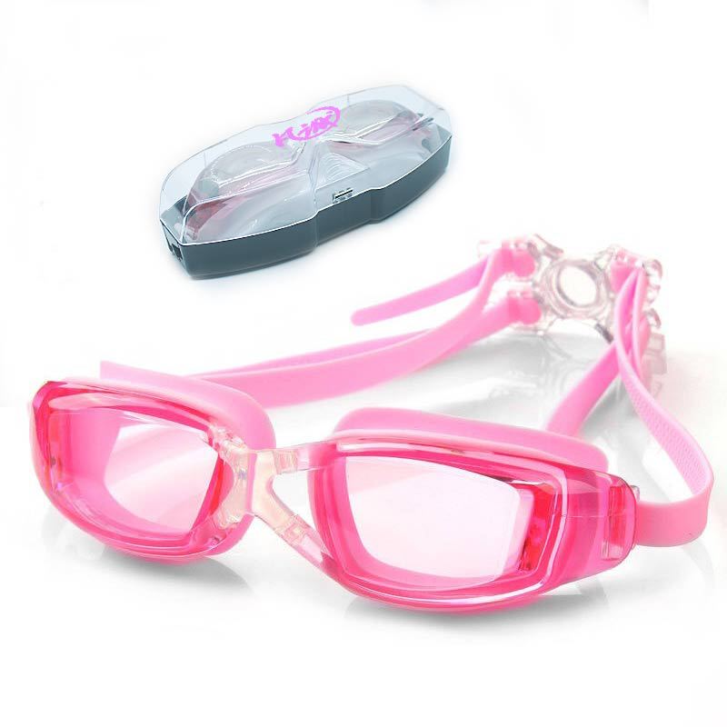 Picture of Myopia optional pink swimming goggles women waterproof anti-fog HD swimming glasses large frame transparent diving equipment wholesale