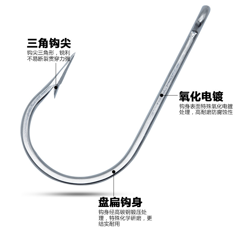 Picture of Wholesale Large Fish Hook Extra Large Shark Hook Mackerel Tuna Giant Crochet Deep Sea High Carbon Steel Sea Fishing Hook