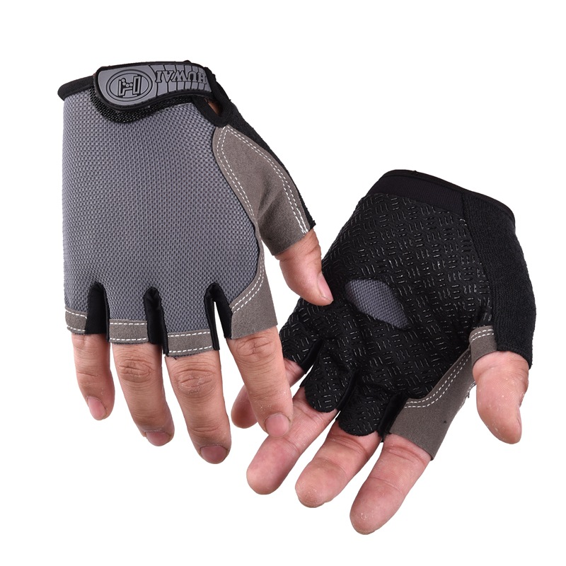 Picture of Half-finger outdoor sports cycling gloves for men and women mountaineering fitness yoga driving shock-absorbing non-slip open-finger breathable gloves