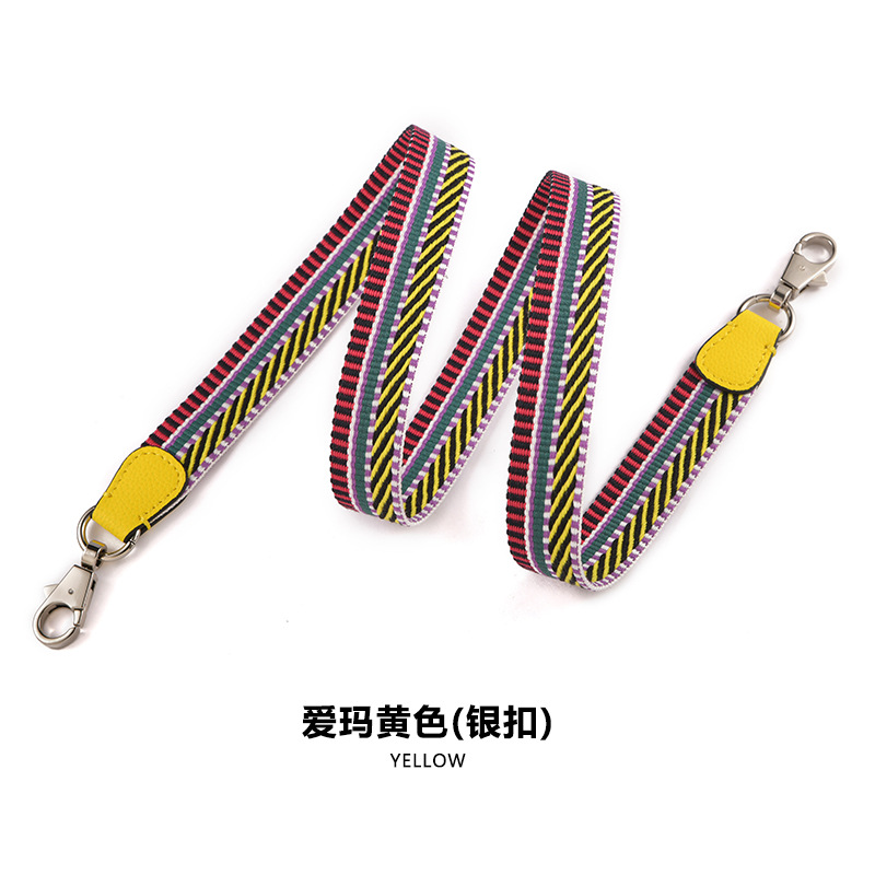 Picture of MHS-F-30H Home 2.5CM Ribbon Vegetable Basket Wide Shoulder Strap Kelly Canvas Bag with Shoulder Crossbody Lightweight