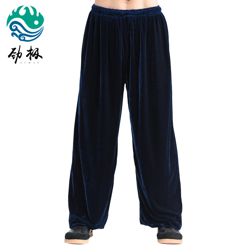 Picture of Big Sale Tai Chi Suit Men's Spring Gold Velvet Tai Chi Morning Practice Martial Arts Pants Women's Practice Pants Sports Performance Pants