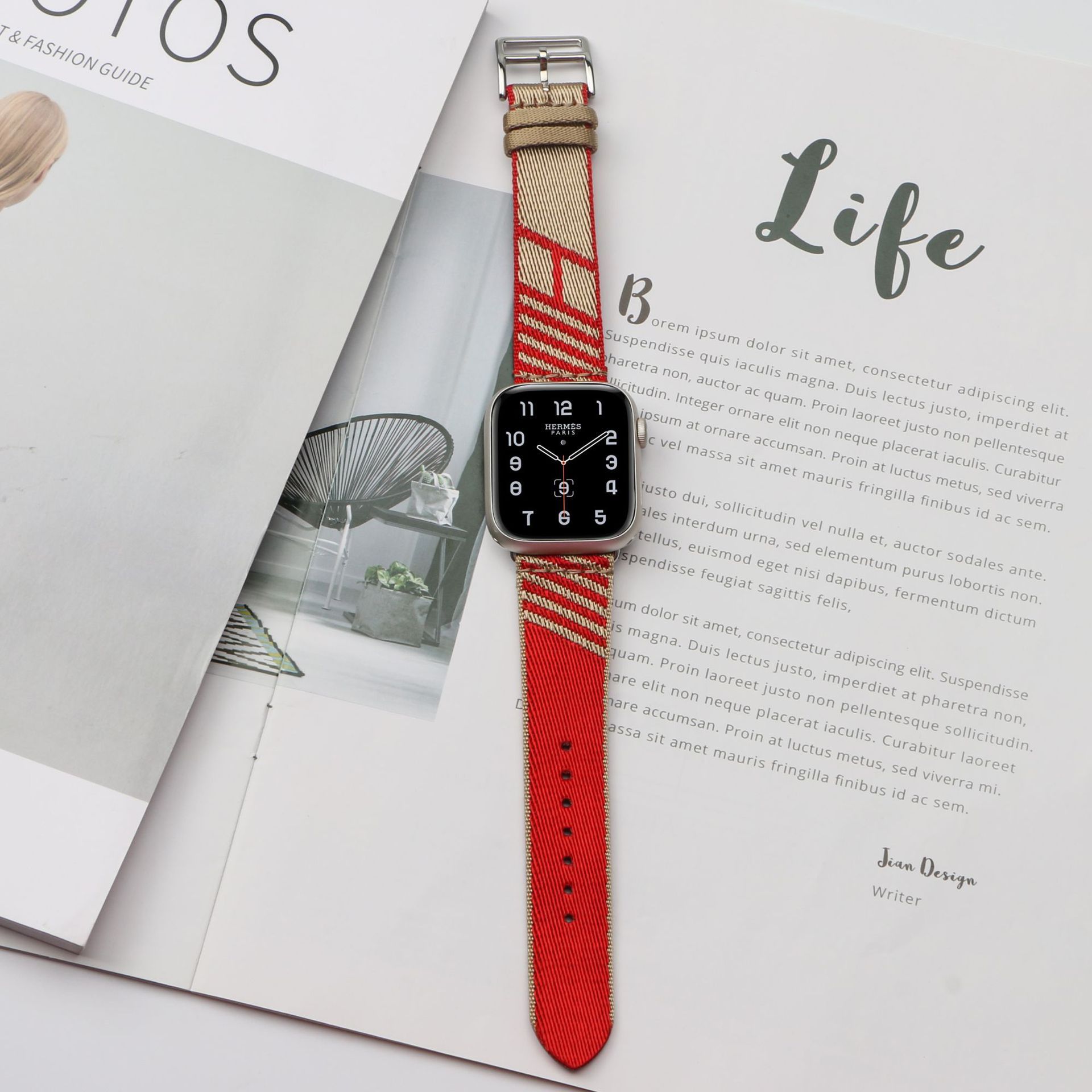 Picture of For Apple Watch Strap iwatch10 Nylon Woven Strap Breathable Sports applewatch987654