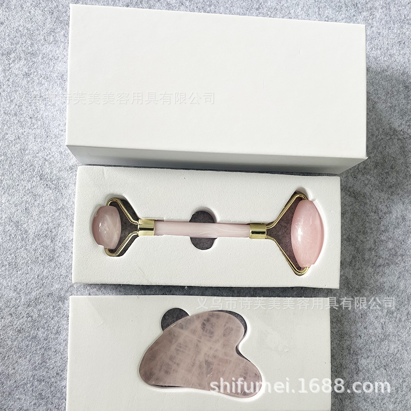 Picture of Custom wholesale jade roller face massage roll Xiuyu jade massage instrument powder crystal jade roller set