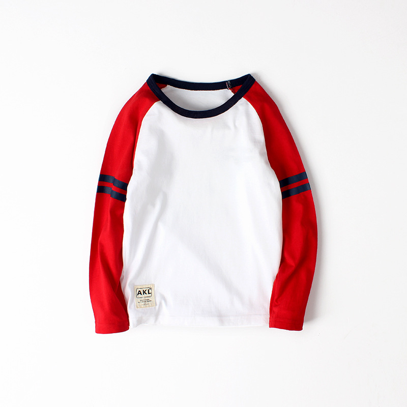 Picture of Children's T-shirt 2025 Spring Korean New Children's Wear Long Sleeve Mid-Big Children's Cotton Boys' Long Sleeve Base Shirt