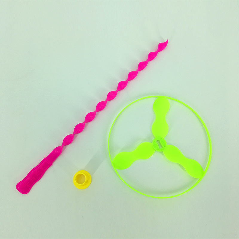 Picture of Hand-Pushed Ufo 13cm Medium Flying Fairy Educational Children's Toy Plastic Bamboo Dragonfly Street Stall Hot Sale Play