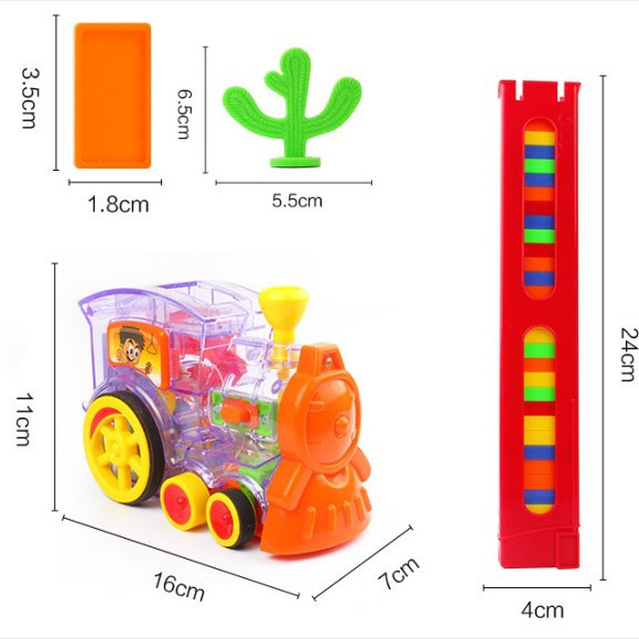 Picture of Cross-Border Specially Designed for Dominoes, Kidsren's Automatic Signs, Electric Train Toys, 80 Bone Signs