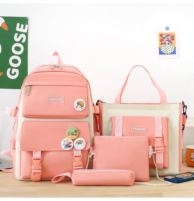 Picture of Ins Schoolbag Female K-Style Junior High School Student Primary School Student Forest Female Third to Fifth Grade Large Capacity Backpack