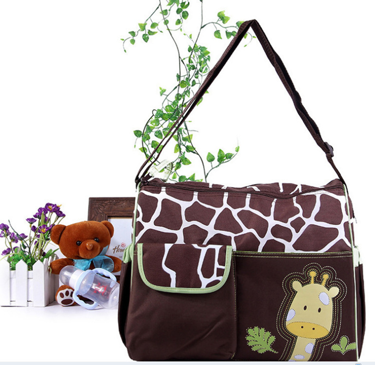 Picture of Factory Wholesale Fashion Cartoon Giraffe Mommy Bag Large Capacity Multifunctional Crossbody Shoulder Mommy Bag Wholesale