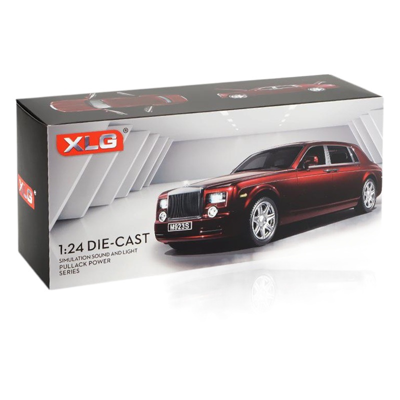 Alloy car model 1:24 seven generations of Rouse# Lay Phantom car model boy sound and light toy car six door small steam