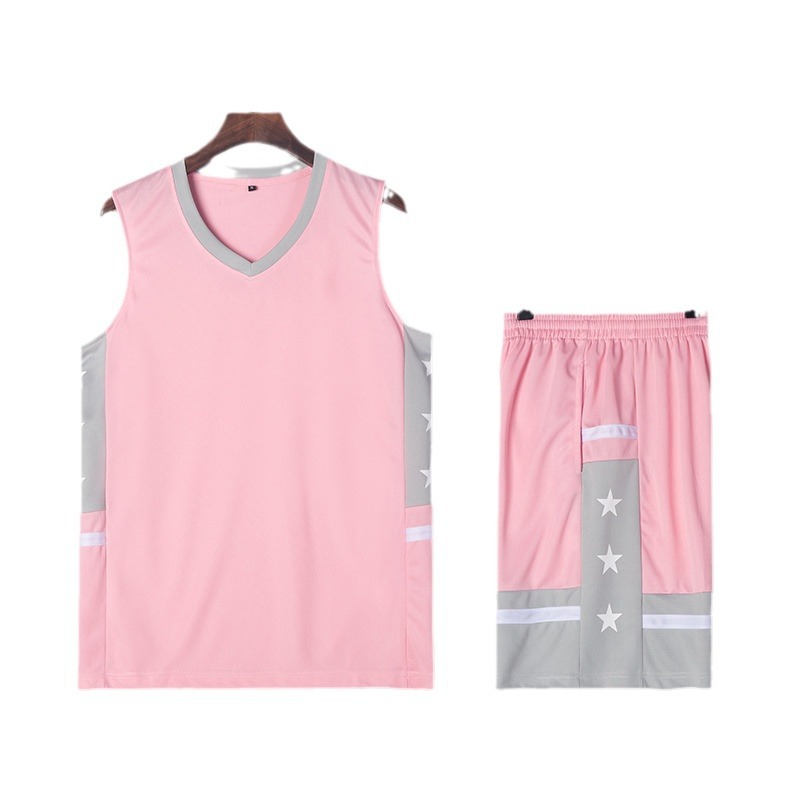 Picture of Factory wholesale basketball clothing suit custom wholesale summer jersey performance clothing V-neck breathable training sportswear suit