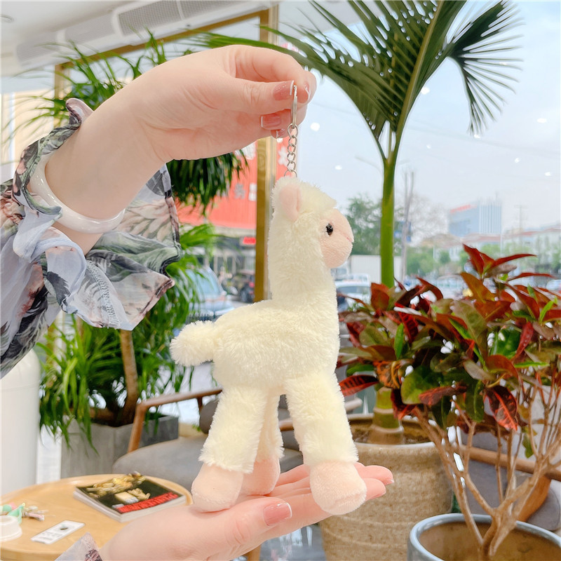 Picture of Cross-border net red cute alpaca pendant cute doll plush toy mini doll bag hanging buckle women's wholesale