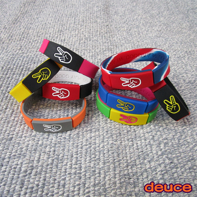 Picture of Basketball sports tide Deuce brand scissor commemorative star silicone bracelet Sports wristband Owen