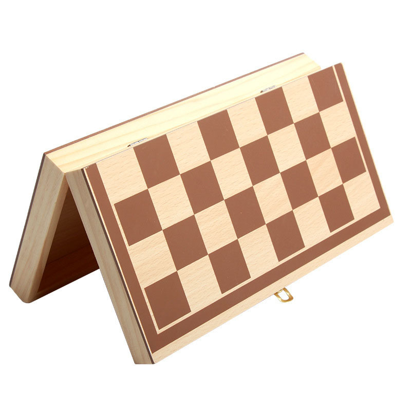 Picture of Wooden Magnetic Chess Children Magnetic Solid Wood Portable Chess Wooden Folding Chess Junior Students