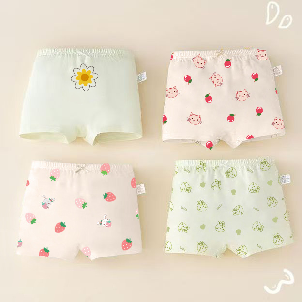 Picture of Children's underwear girls' fine shuttle cotton children's underwear boxers Primary School Baby children's underwear summer