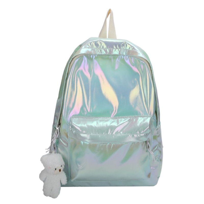 Summer New Laser Cartoon Couple Backpack Campus Simple Fashion High School Student Schoolbag Without Pendant