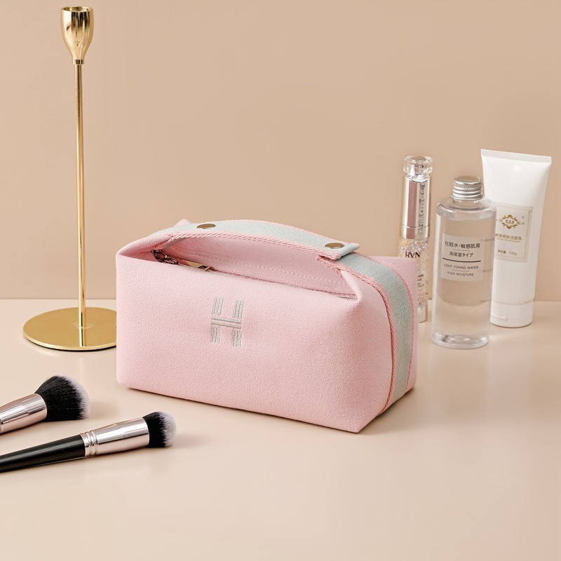 Picture of Ins Style High-Looking Cosmetic Bag Women's Portable Multi-Functional Canvas Cosmetics Bag Large Capacity Simple Waterproof Toiletry Bag