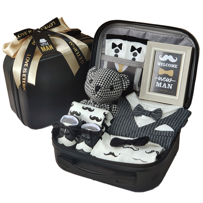 Picture of Gentleman's Gift Box Full Moon Gift Baby Clothes Newborn Baby One-Year-Old Hundred Days Banquet Dress