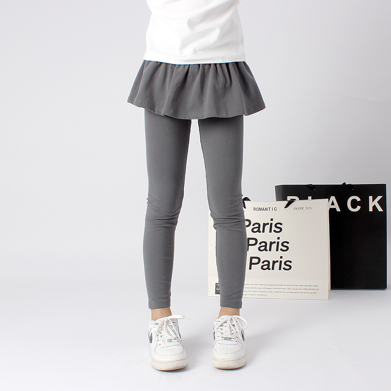 Picture of Children's Pants Autumn Korean Style New Children's Leggings Medium and Large Children Solid Color Leggings Culottes Girls' Pants Wholesale