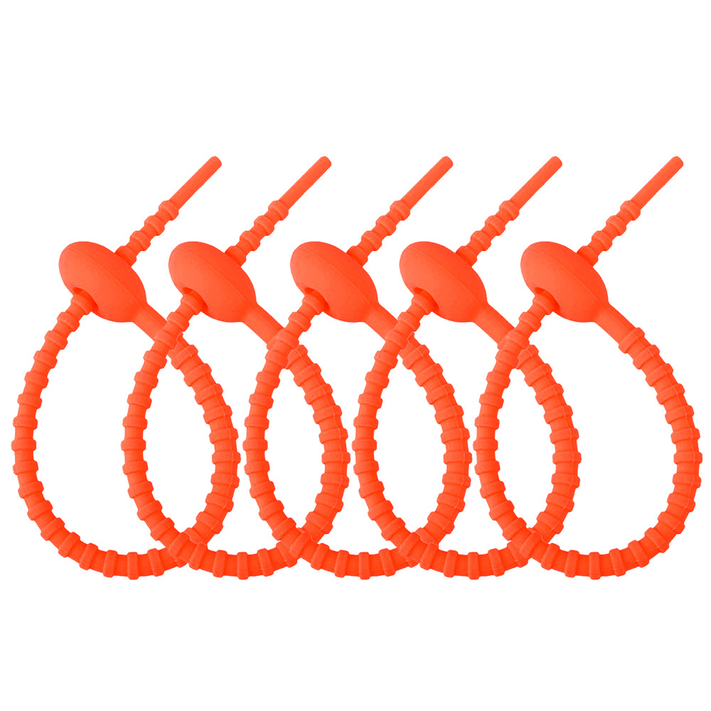 Picture of 215mm color silicone cable tie DIY jewelry pendant chattering blind box doll lanyard data cable storage winder