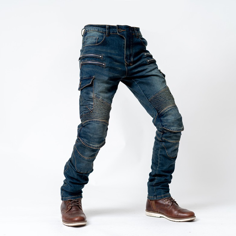 Picture of Motorcycle Riding Pants Motorcycle Pants Jeans with Protectors Four Seasons Spring Men's and Women's Casual Anti-fall Pants