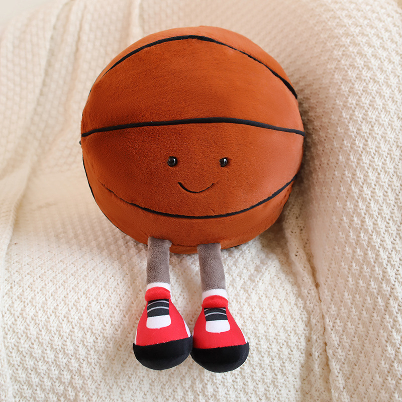 Picture of Cross-Border Basketball Pendant Football Volleyball Doll Pillow Simulation Badminton Doll Plush Pendant Creative Keychain