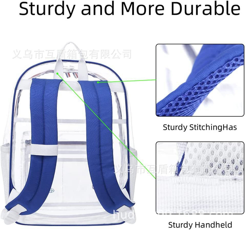 Picture of Outdoor Performance Travel school PVC transparent backpack, see-through backpack, suitable for school work sports,