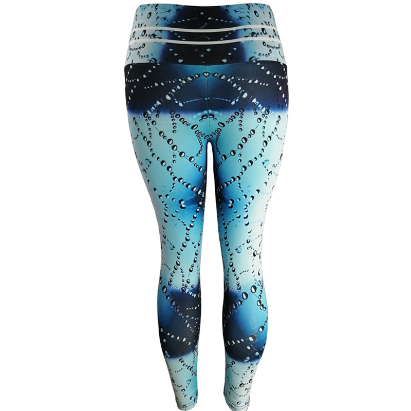 Picture of Spot supply cross-border Wish Amazon Ebay water droplets sweat beads high waist printed leggings sports yoga pants