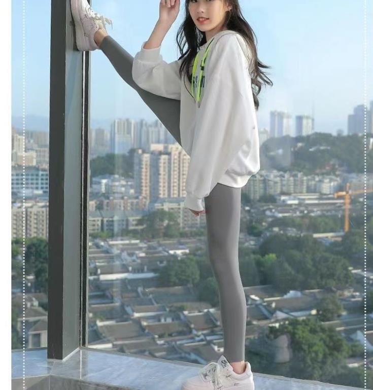 Picture of Girls' Seamless Shark Trousers Barbie Leggings Seamless Leggings Trendy New Style Mid-Big Kids Outer Wear Long Pants