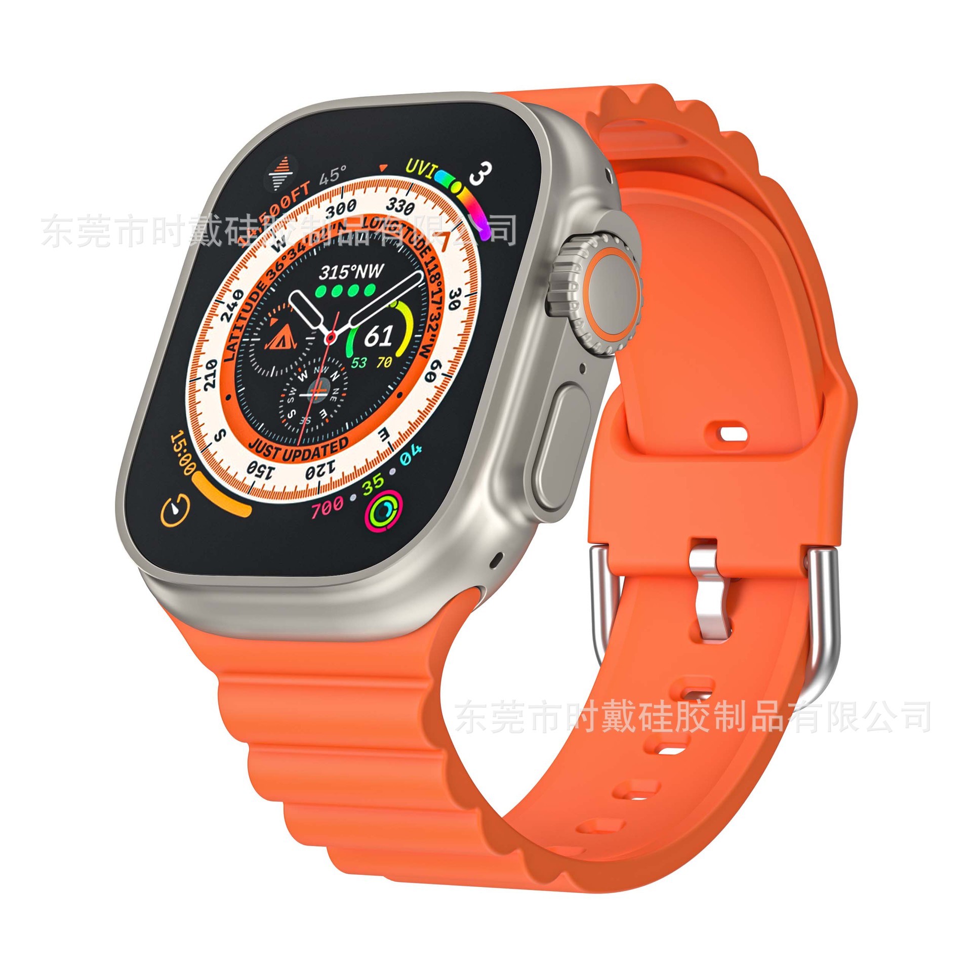 Picture of Suitable for Apple Watch8/7/6/5/4/Ultra/Se Pure Color Silicone iWatch Strap