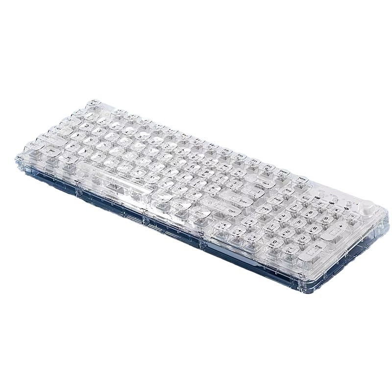 Picture of Lei Lin Z99 ice transparent wireless bluetooth crystal keyboard and mouse suit mechanical computer girls office mute