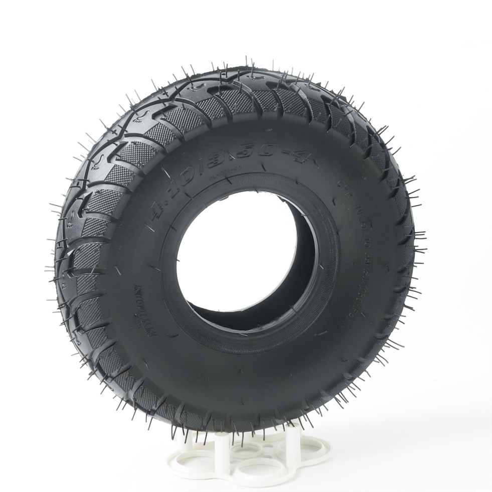 Picture of 4.10/3.50-4 Inner and Outer Tire 350-4 Inner and Outer Tire Hand Push Tiger Cart Cart Inflatable Inner Tire