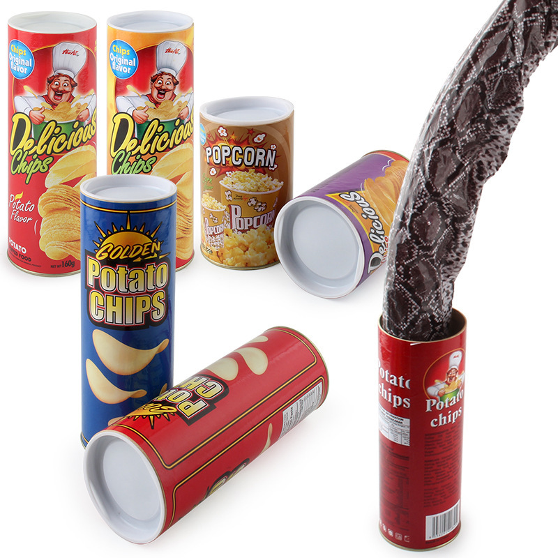 Picture of Potato chips bouncing snake April Fool's Day gift spoof startled potato chips snake toy funny gift toy simulation snake