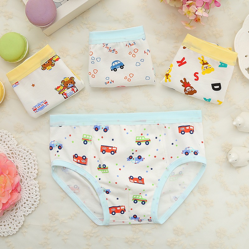 Combed 95% cotton children's underwear boys' triangle underwear children's baby shorts stall first-hand supply