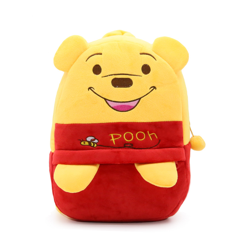 Picture of Korean Style Cute Winnie Plush Bag Plush Toy Backpack Kindergarten Backpack Candy Bag